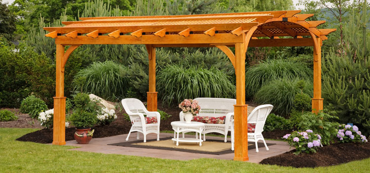 Cedar Wood Pergola Installation in Signal Hill, CA