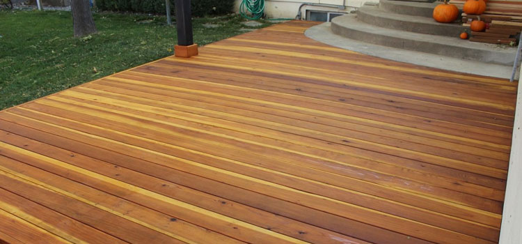 Smooth Redwood Decking in Signal Hill, CA